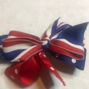 Patriotic Red, White, and Blue girls Hair Bow